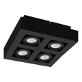 Eglo 31065 - Spot LED MENDOZA 4xLED/4,7W/230V 3000K preto