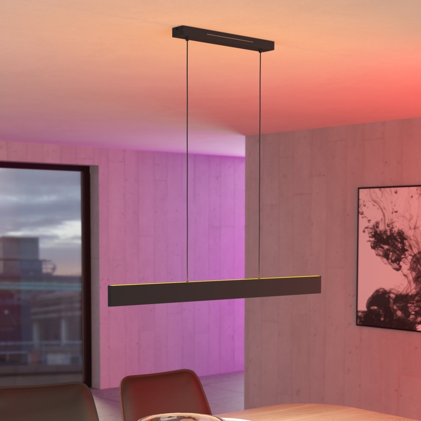 Eglo 31433 - Candeeiro suspenso LED RGBW com regulação ANDREAS-Z LED/38W/230V 2700-6500K preto