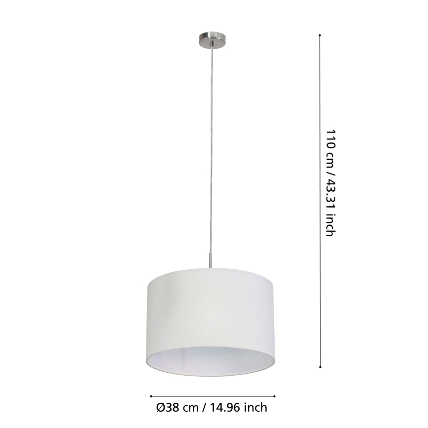 Eglo - Candeeiro suspenso com cabo 1xE27/60W/230V