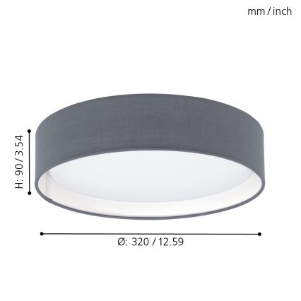 Eglo - Plafon LED 1xLED/12W/230V