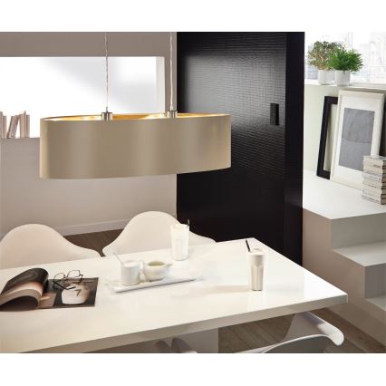 Eglo - Candeeiro suspenso com cabo 2xE27/60W/230V