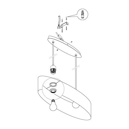 Eglo - Candelabro num fio 2xE27/60W/230V