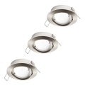 Eglo 31692 - Conjunto de 3 luminárias de embutir LED TEDO 1xGU10/5W/230V