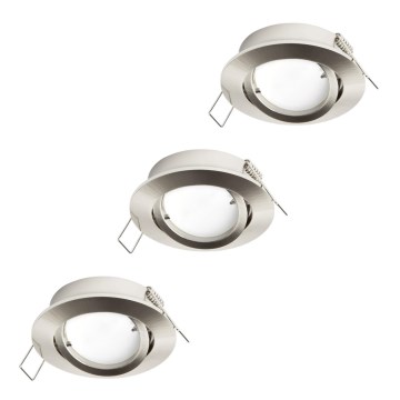 Eglo 31692 - Conjunto de 3 luminárias de embutir LED TEDO 1xGU10/5W/230V