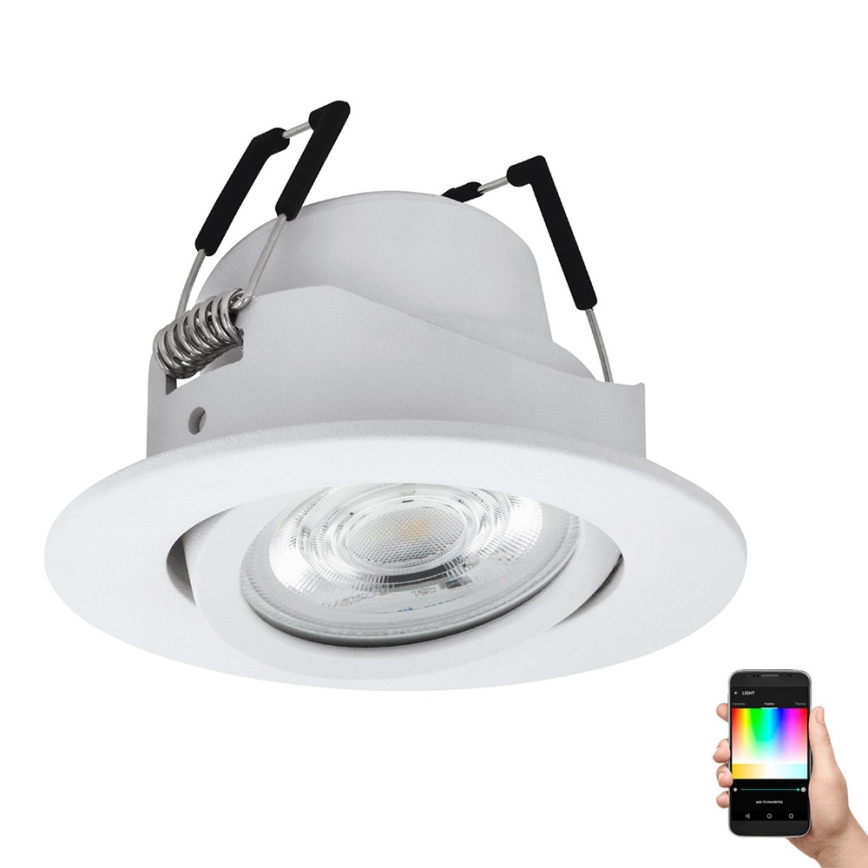 Eglo 31696 -  Foco de encastrar LED RGBW com regulação SALICETO-Z LED/4,7W/230V 2700-6500K branco