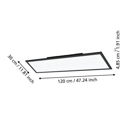 Eglo 31726 - Iluminação de teto LED com regulação SALOBRENA-Z LED/33,5W/230V 2700-6500K preto