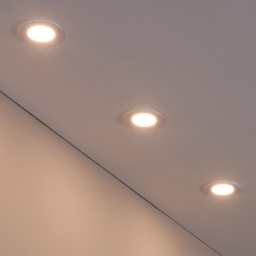 Eglo 31741 - Conjunto de 3 luminárias LED reguláveis de encastrar para casa de banho FUEVA-Z LED/2,8W/230V 2700-6500K IP44 brancas Ø 8,5 cm