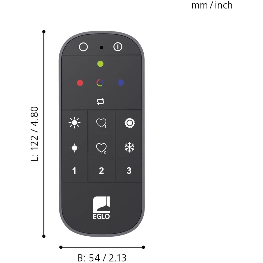 Eglo 31753 - Comando CONNECT-Z 2xAAA Bluetooth