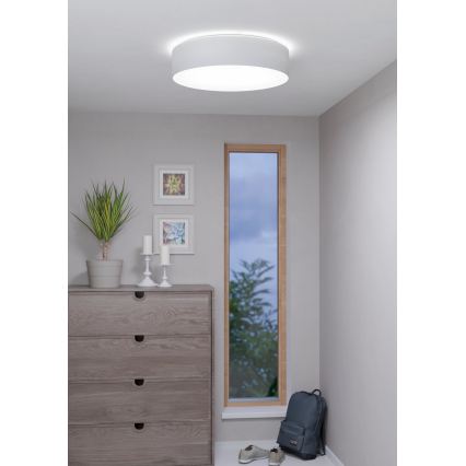Eglo 31766 - Luminária de teto dimerizável LED RGBW ROMAO-Z LED/35W/230V 2700-6500K Ø 57 cm branca