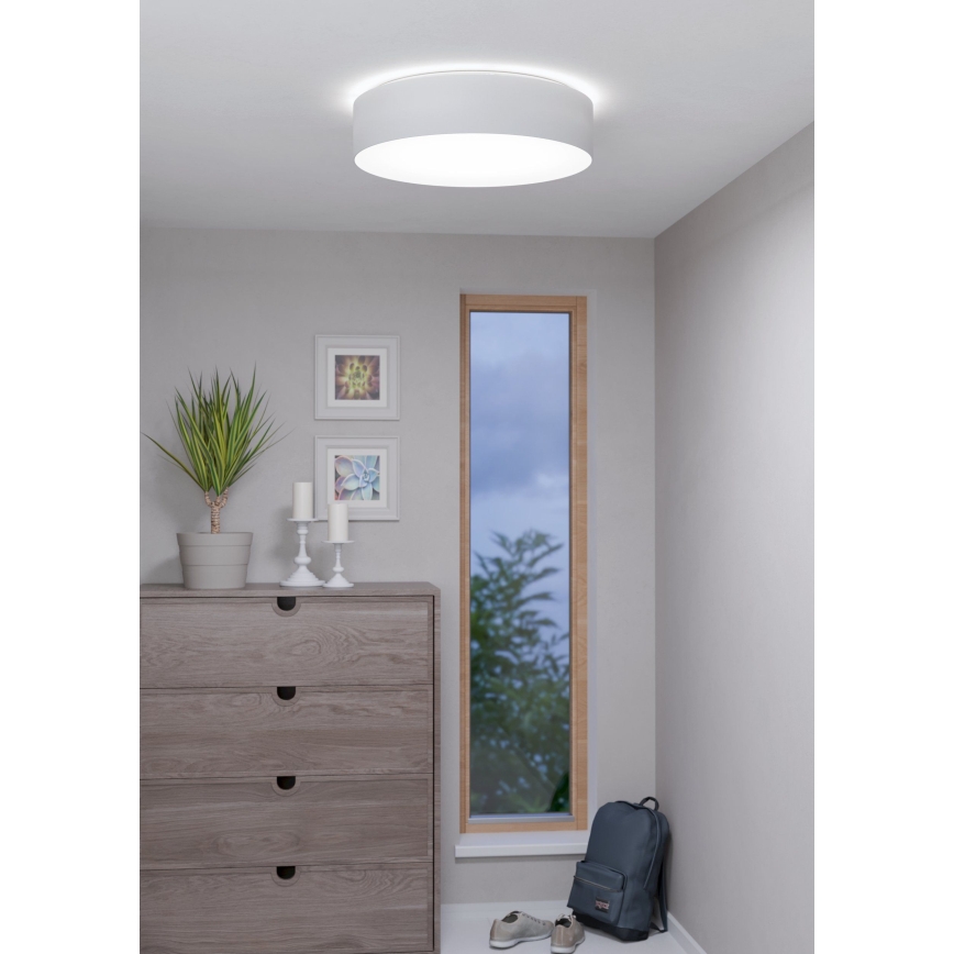 Eglo 31766 - Luminária de teto dimerizável LED RGBW ROMAO-Z LED/35W/230V 2700-6500K Ø 57 cm branca