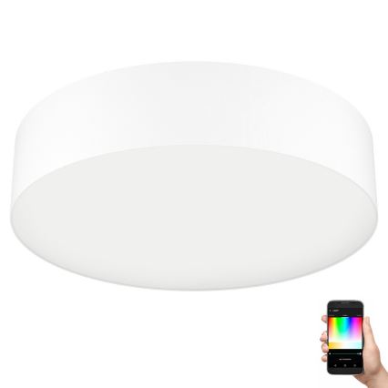 Eglo 31766 - Luminária de teto dimerizável LED RGBW ROMAO-Z LED/35W/230V 2700-6500K Ø 57 cm branca