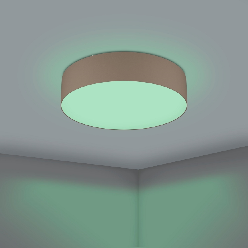 Eglo 31767 - Luminária de teto dimerizável LED RGBW ROMAO-Z LED/35W/230V 2700-6500K Ø 57 cm taupe