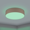 Eglo 31767 - Luminária de teto dimerizável LED RGBW ROMAO-Z LED/35W/230V 2700-6500K Ø 57 cm taupe