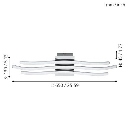 Eglo - Luz de teto LED LED/26W/230V