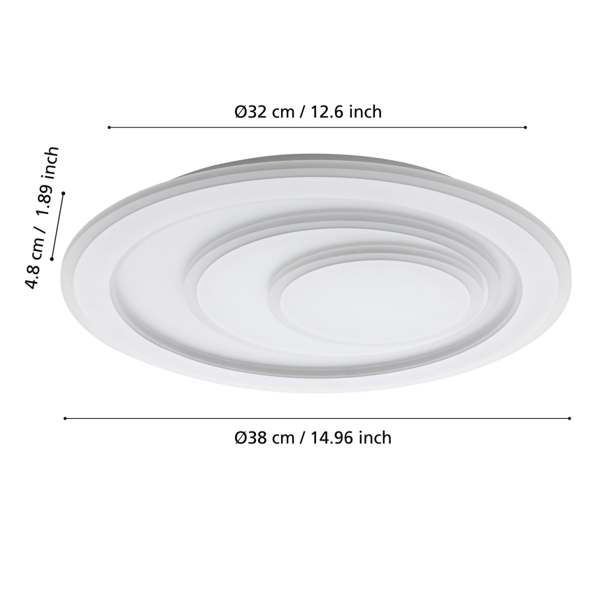 Eglo - Iluminação de teto LED LED/14,7W/230V diâmetro 38 cm