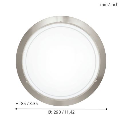 Eglo 32094 - Iluminação de teto LED PLANET LED/11W/230V 3000K cromado mate