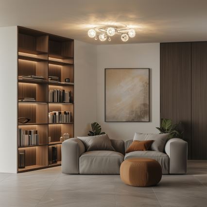 Eglo 32103 - Lustre LED de teto sobreposto VELAGO 5xG9/33W/230V cromado brilhante