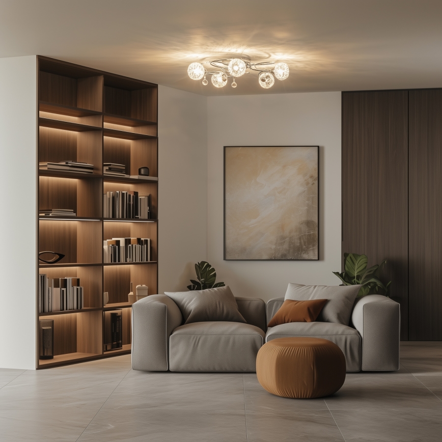 Eglo 32103 - Lustre LED de teto sobreposto VELAGO 5xG9/33W/230V cromado brilhante