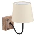 Eglo 32248 - Aplique de parede 1xE14/40W/230V castanho/bege