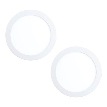 Eglo 32387 - Conjunto de 2 luminárias de embutir LED FUEVA LED/15,5W/230V