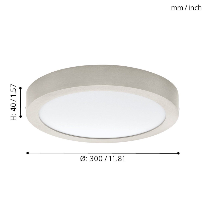 Eglo 32443 - Luminária de teto LED FUEVA 1 LED/24W/230V, diâmetro 30 cm