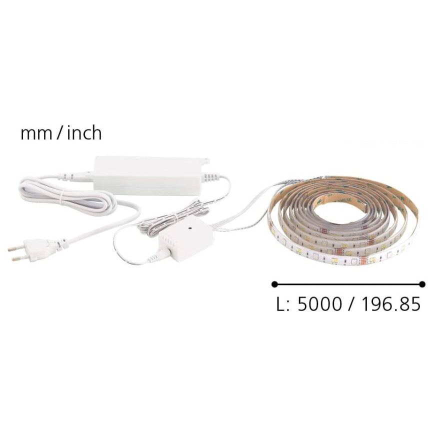 Eglo - Fita LED RGB 5m STRIPE-C LED/19W/230V
