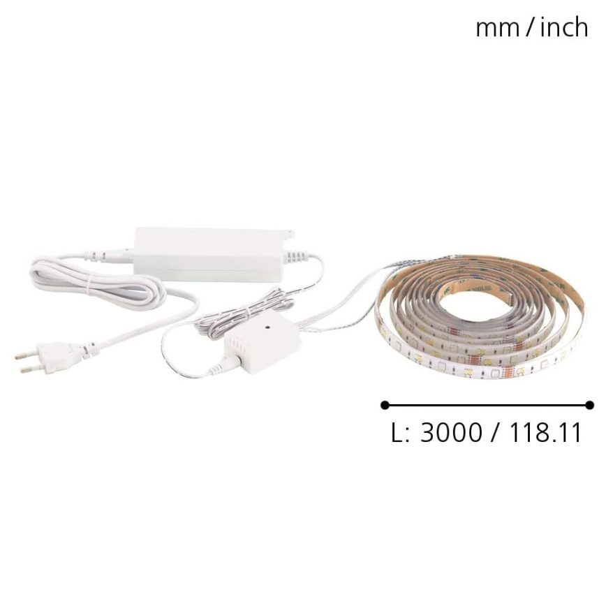Eglo - Fita LED RGB 3m STRIPE-C LED-RGB/11,4W/230V