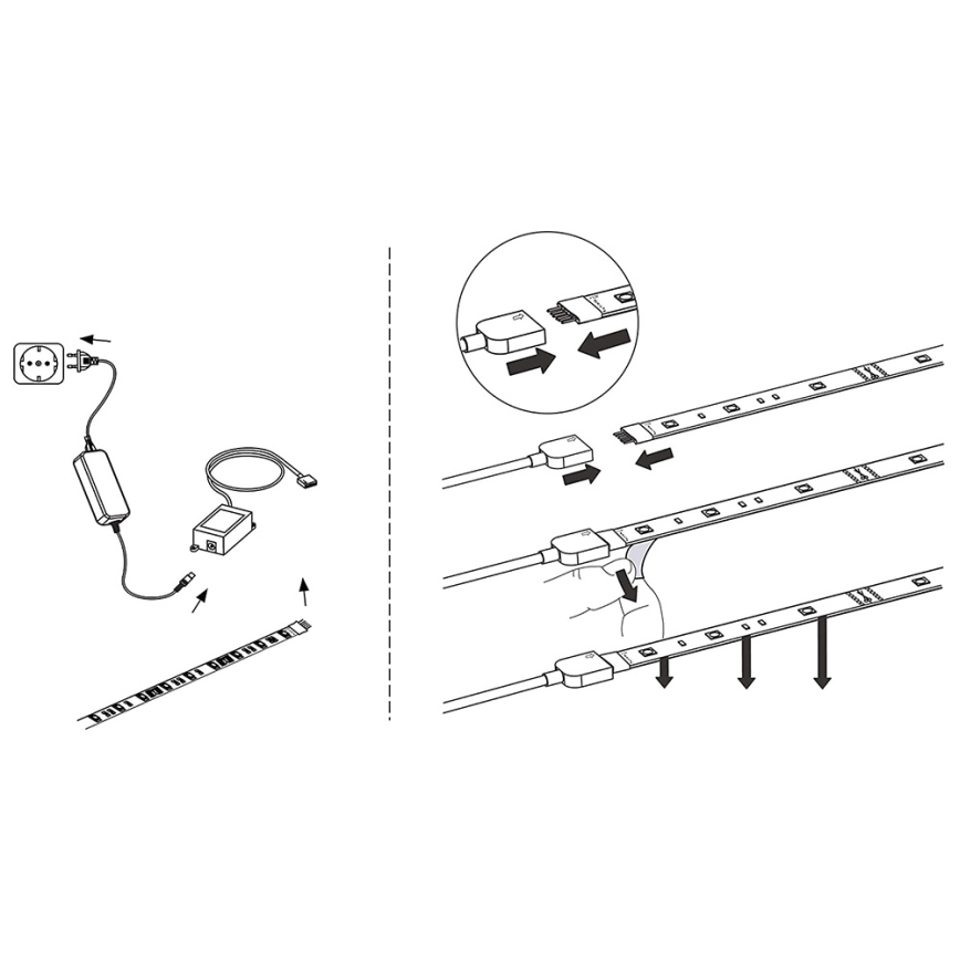 Eglo - Fita LED RGB 3m STRIPE-C LED-RGB/11,4W/230V