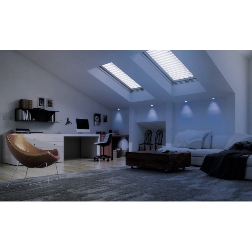 Eglo - Luminária de embutir LED RGB dimerizável FUEVA-C LED/10,5W/230V Ø17 cm