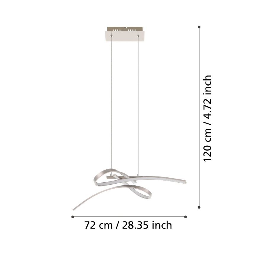 Eglo 32853 - Lustre suspenso por cabo SYMPHONIE LED/18,9W/230V
