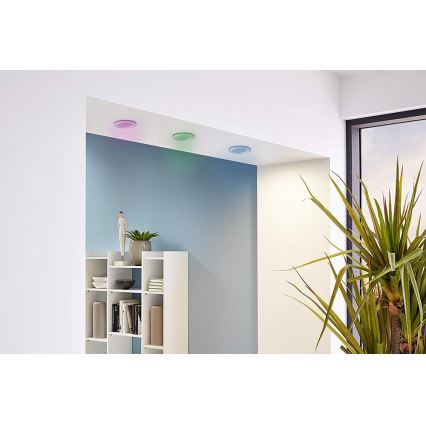 Eglo - Conjunto de 3 spots de embutir LED RGB dimerizáveis FUEVA-C 1xLED/3W/230V Ø 8,5 cm
