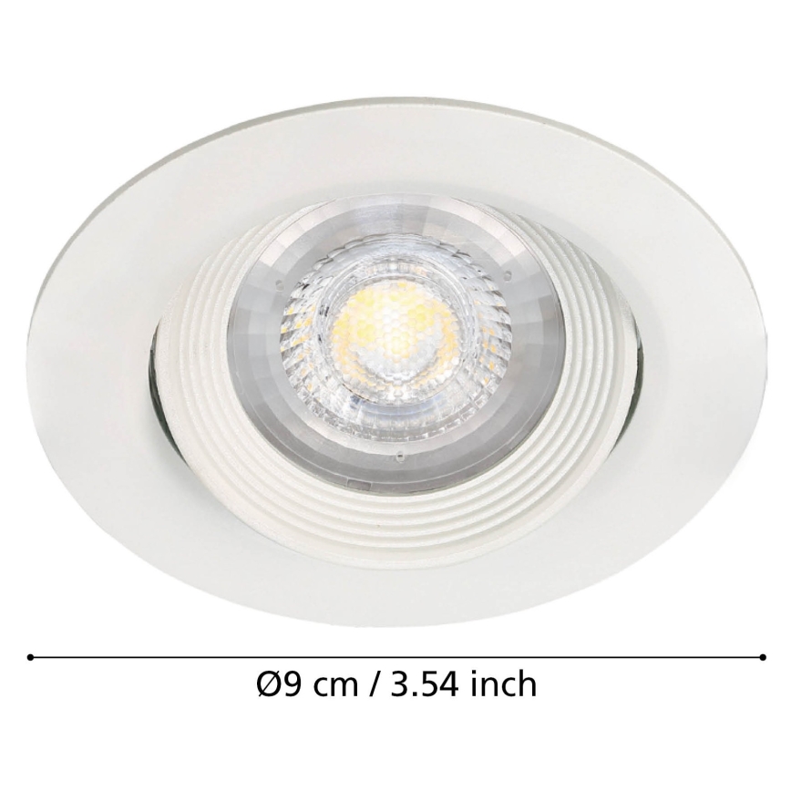 Eglo - Conjunto de 3 luminárias embutidas SARTIANO LED/5W/230V