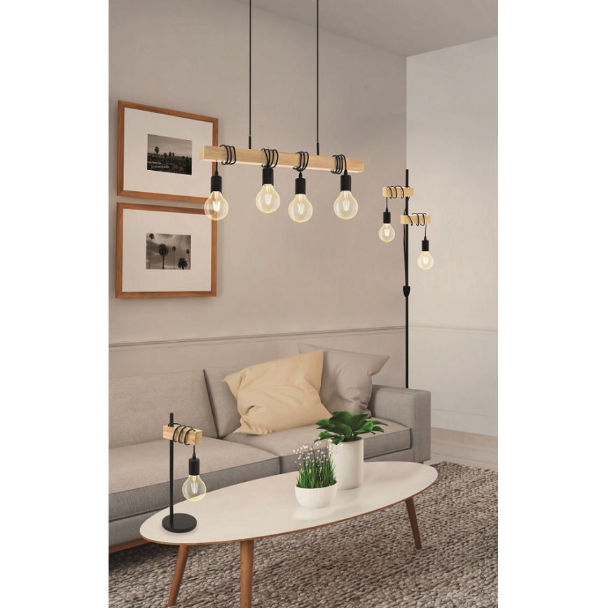 Eglo - Luminária de piso TOWNSHEND 2xE27/10W/230V