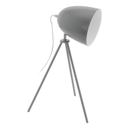 Eglo 33094 - Candeeiro de mesa DUNDEE 1xE27/60W/230V cinzento