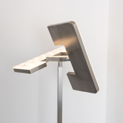 Eglo 33182 - Candeeiro de chão LED com regulação SOLANO 1xLED/26W/230V +1xLED/3,2W 3000K cromado mate