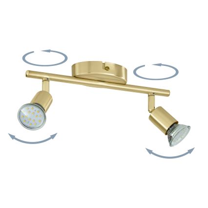 Eglo - Foco LED 2xGU10/2,8W/230V 3000K dourado