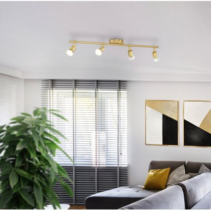 Eglo - Foco LED 4xGU10/2,8W/230V 3000K dourado