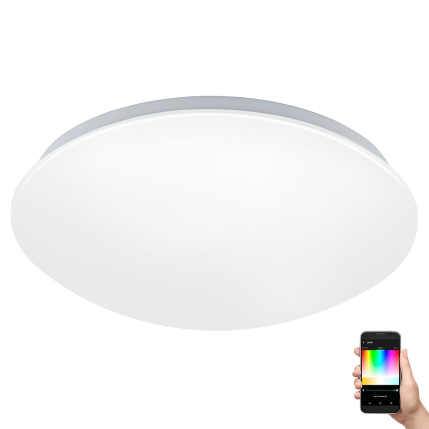 Eglo 33219 - Candeeiro de tecto LED RGBW dimerizável GIRON-C LED/17W/230V Ø 30 cm branco