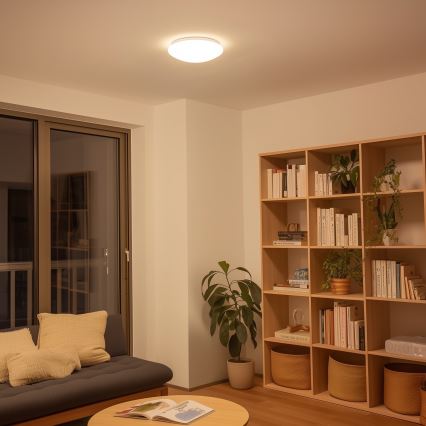 Eglo 33219 - Candeeiro de tecto LED RGBW dimerizável GIRON-C LED/17W/230V Ø 30 cm branco