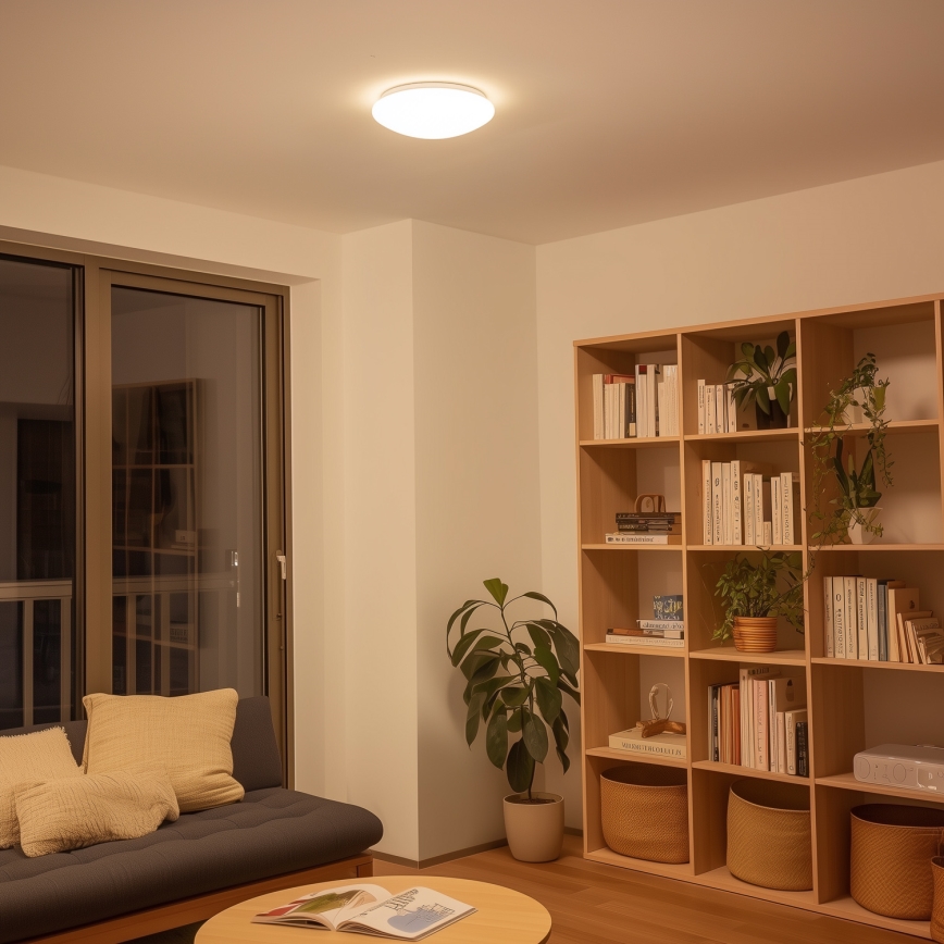 Eglo 33219 - Candeeiro de tecto LED RGBW dimerizável GIRON-C LED/17W/230V Ø 30 cm branco