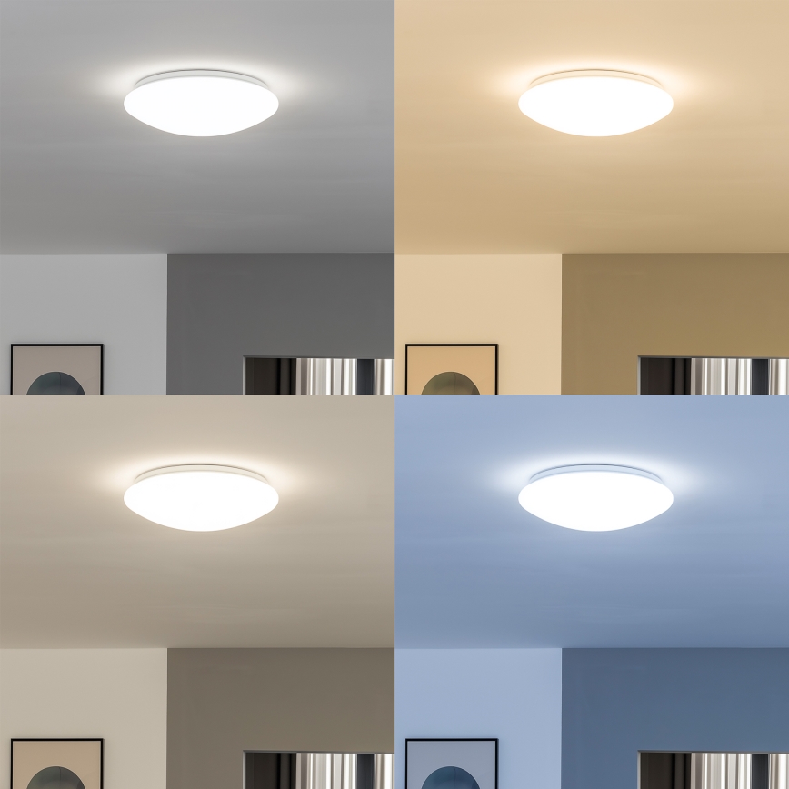 Eglo 33219 - Candeeiro de tecto LED RGBW dimerizável GIRON-C LED/17W/230V Ø 30 cm branco