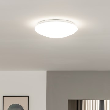 Eglo 33219 - Candeeiro de tecto LED RGBW dimerizável GIRON-C LED/17W/230V Ø 30 cm branco