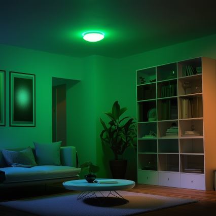 Eglo 33219 - Luminária de teto dimerizável LED RGBW GIRON-C LED/17W/230V Ø 30 cm branca