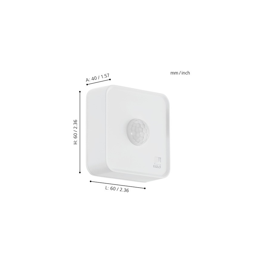 Eglo 33236 - Sensor de movimento exterior CONNECT SENSOR 3xAA 12 m branco IP44
