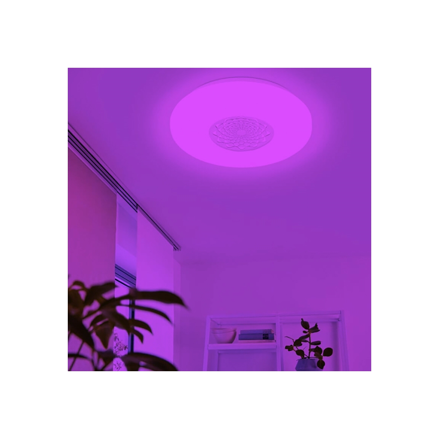 Eglo 33248 - LED RGBW Candeeiro de tecto dimerizável CAPASSO-C LED/17W/230V 2700-6500K diâmetro 34 cm