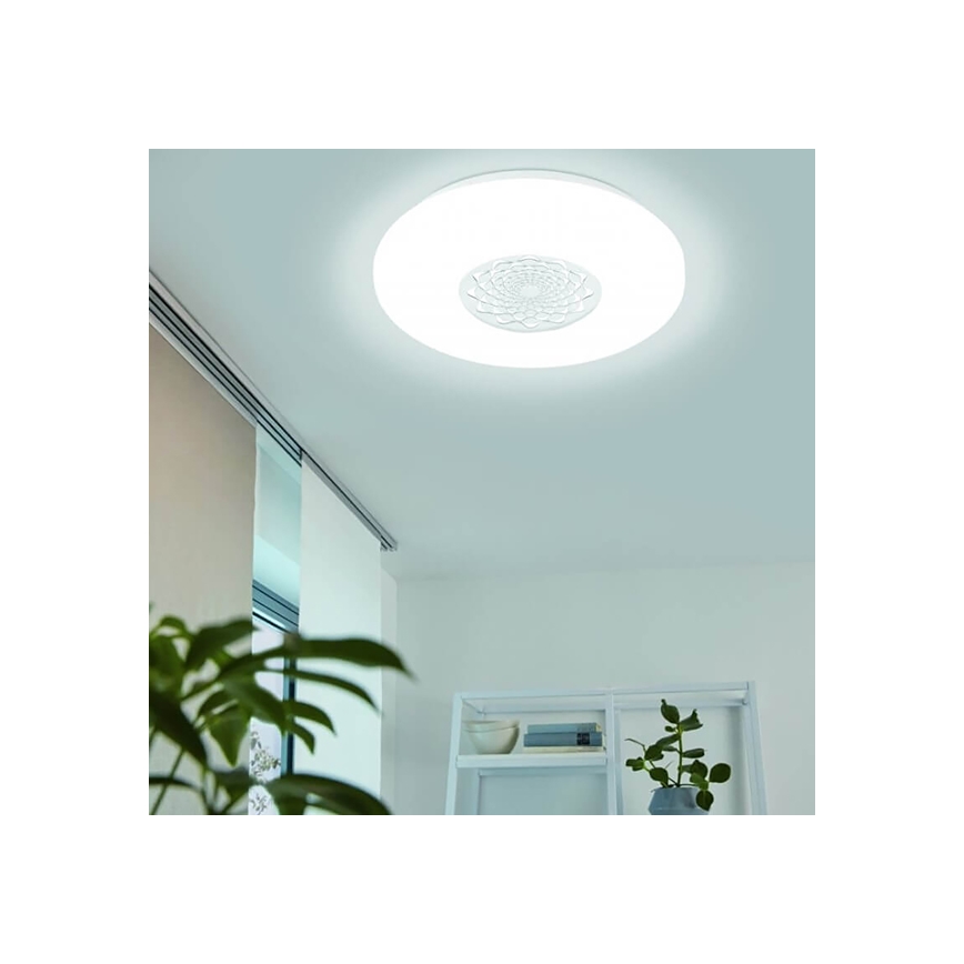 Eglo 33248 - LED RGBW Candeeiro de tecto dimerizável CAPASSO-C LED/17W/230V 2700-6500K diâmetro 34 cm