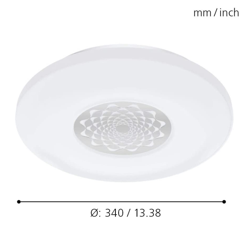 Eglo 33248 - LED RGBW Candeeiro de tecto dimerizável CAPASSO-C LED/17W/230V 2700-6500K diâmetro 34 cm