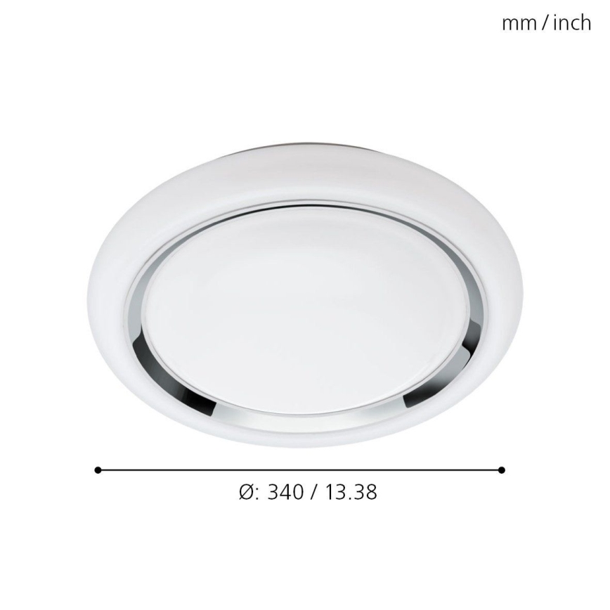 Eglo 33254 - Luminária de teto LED RGBW dimerizável CAPASSO-C LED/17W/230V 2700-6500K Ø 34 cm