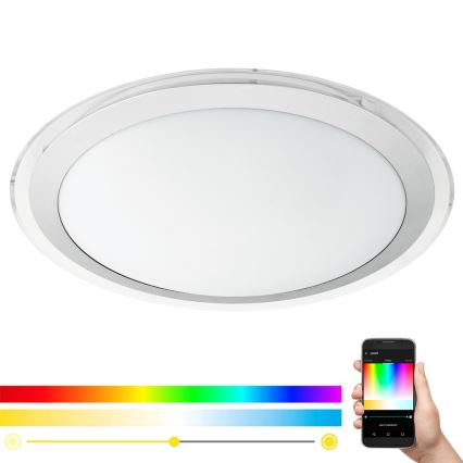 Eglo 33255 - Candeeiro de teto dimerizável LED RGBW COMPETA-C LED/17W/230V 2700-6500K Ø 43 cm