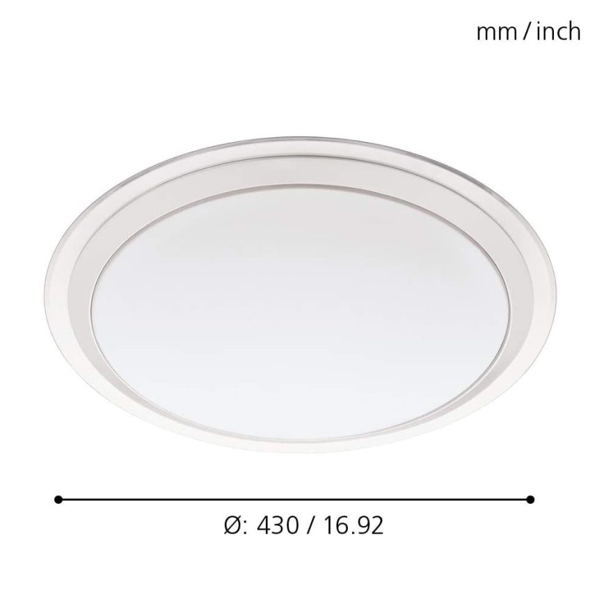 Eglo 33255 - Candeeiro de teto dimerizável LED RGBW COMPETA-C LED/17W/230V 2700-6500K Ø 43 cm
